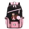 Demon Slayer Anime Print Backpack School Students - Oxford Fabric Laptop Bag With Padded Straps Cute Cartoon Style