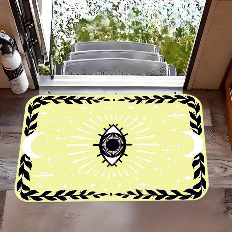 Simple Devil's Eye Doormat Mysterious Ethnic Style Eye Print Carpet Living Room Bedroom Decoration Carpet