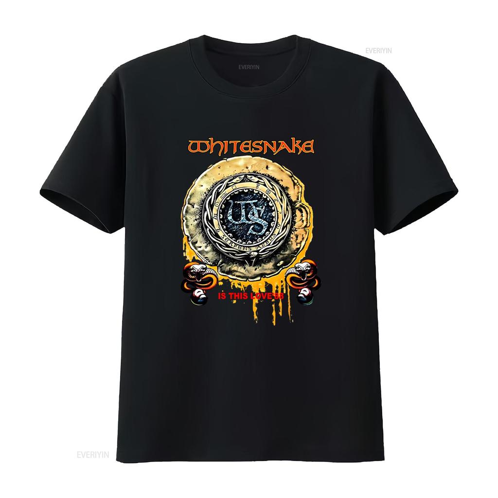 Whitesnake is This Love 88 Concert T shirt Rock Band with Logo and Vintage Design vintage Washed designer clothes Stylish