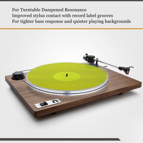 Turntable Mat, Acrylic Turntable Platter Mat, Precision-machined Record Player Mat Fits Standard 12-inch Platters, Professionally Tuned for Improved S