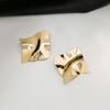 Vintage Gold Color Square Drop Earrings for Women Exaggerated Metal Irregular Geometric Personality Earrings Party Jewelry Gifts