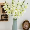 55CM White Silk Long Stem Artificial Moth Orchid Flowers for Vase Wedding Center Decorations Home Dining Table Party Decoration