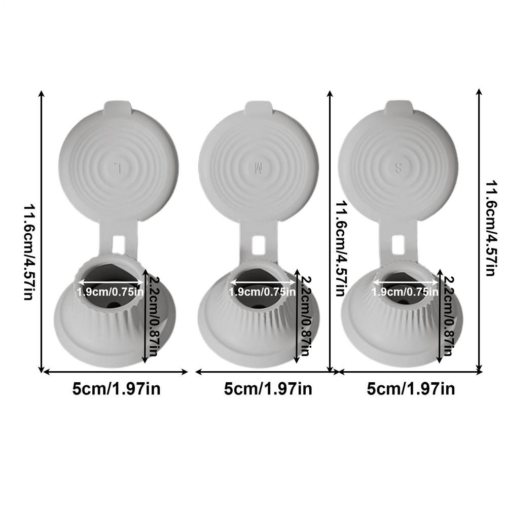 3pcs Inverted Bottle Cap Bottle Emptying Caps Kit Inverted Caps Flipping Bottle Caps Set For Bathroom Lotions And Shampoos