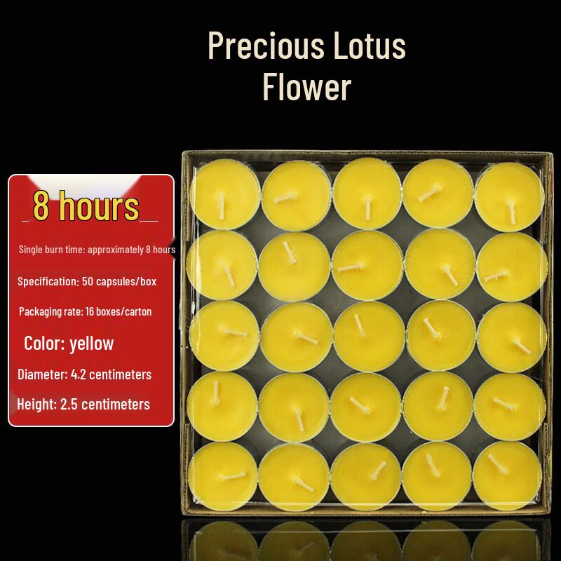 LIEI 8-Hour Smokeless Buddhist Butter Lamps (100 Count)