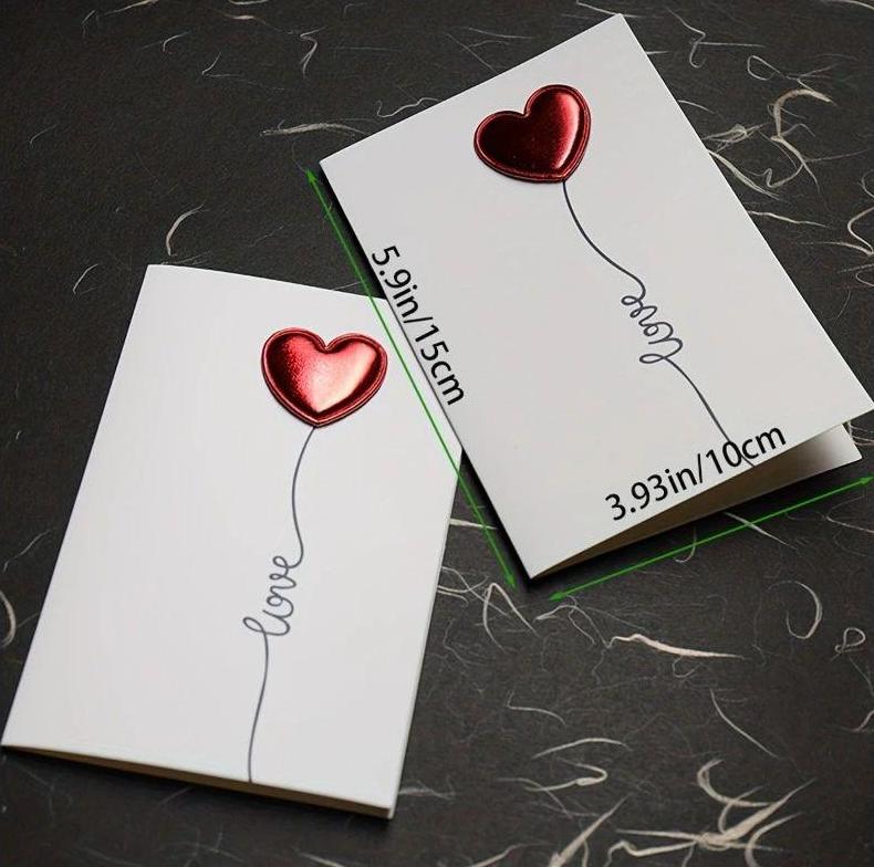 1pc Cards Valentines Day Gift Love Postcard Wedding Invitation Greeting Cards Anniversary for Her Valentines Day Gift Card