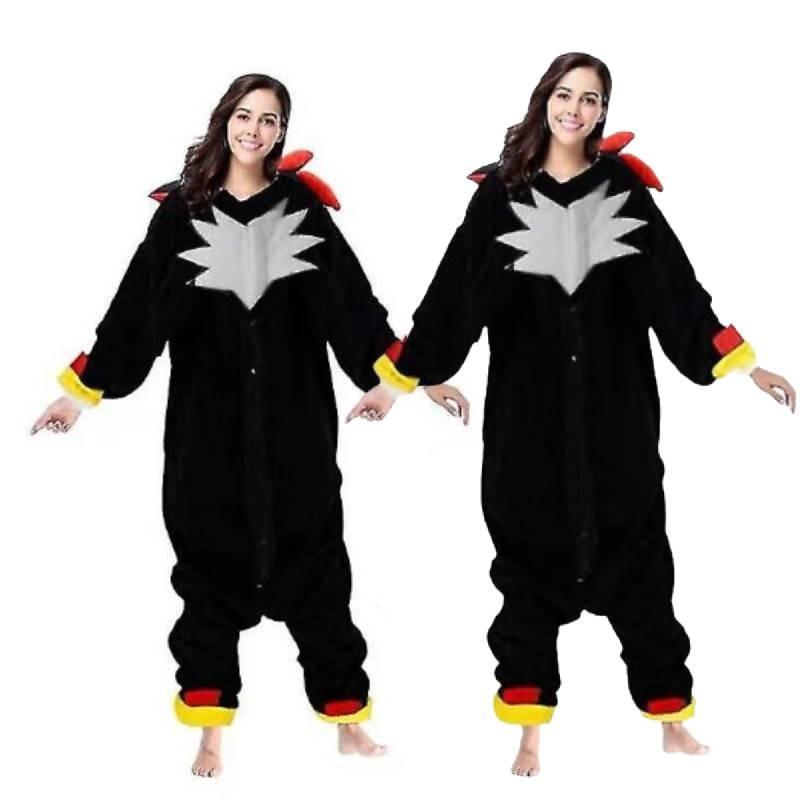 Sonic The Hedgehog Cartoon Fleece Adult Onesie With Warm Thick Fabric For Home Comfort