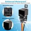 12V 5pin 40A Car Relay with SPDT Harness Sockets Color-Labeled Wires for Automotive Truck Van Motorcycle Boat Waterproof Relay Relays 5