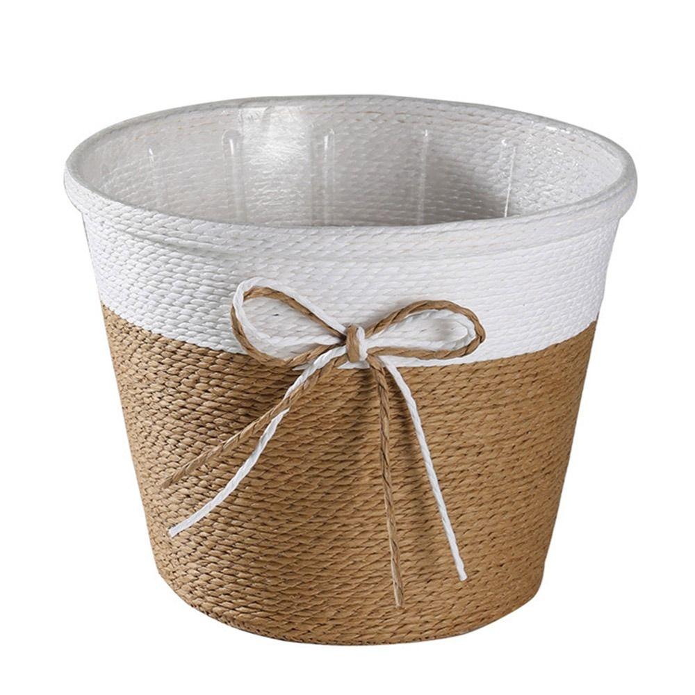 Paper Rope Braided Braided Flower Pot Waterproof Woven Basket Plant Pot  for Indoor Outdoor Plants
