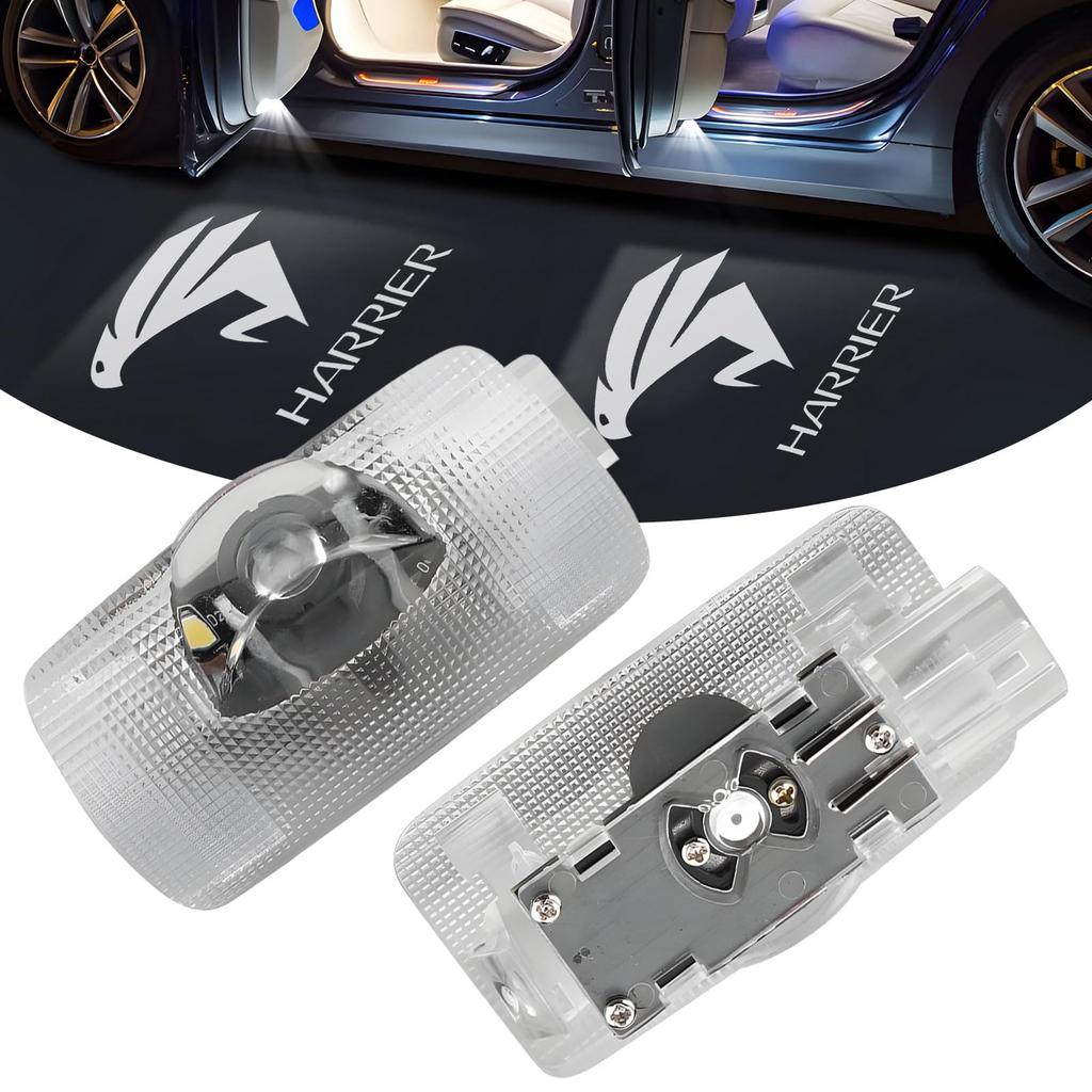 Car Courtesy Lamp, Door Welcome Light, Harrier 80/60/30 Series Parts Accessories, Set of 2,