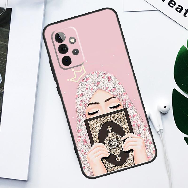 Islamic Arabic Hijab Girl For Samsung Galaxy A06 A05 A16 A54 A34 A14 A55 A35 A15 A53 A33 A13 A22 A32 A52 Phone Case