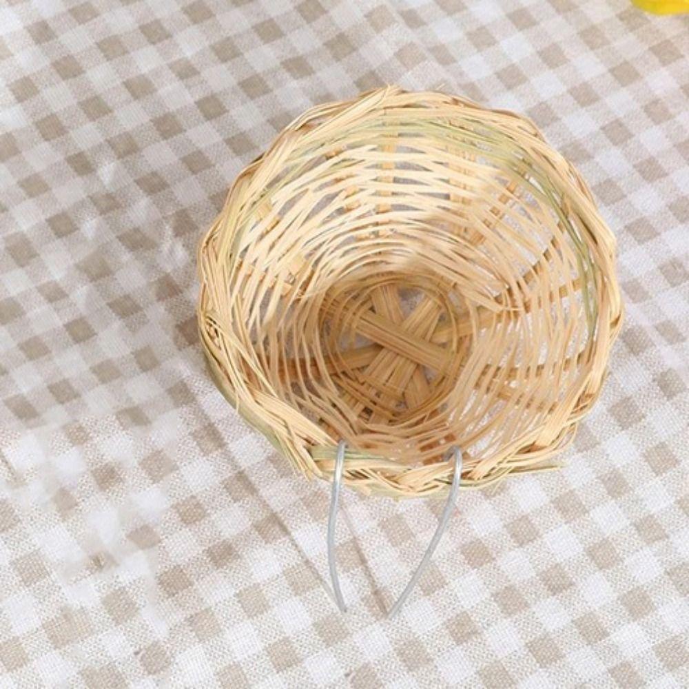 2Pcs Bamboo Bird House Handmade Parrot Cage Nature Craft Parakeet House Hummingbird