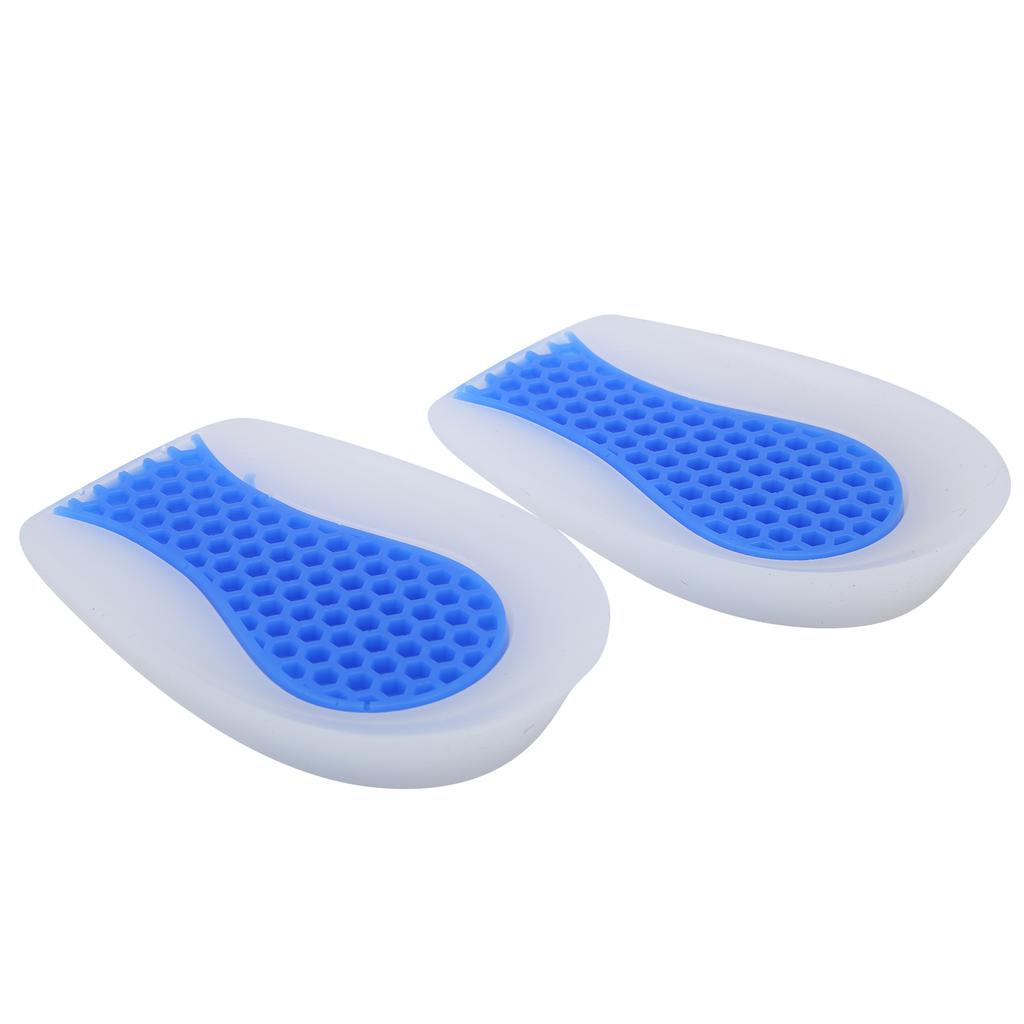 Cellular Silicone Heelpiece Heel Pad Damping Heighten Insole Pain Relieve Mat LinerL