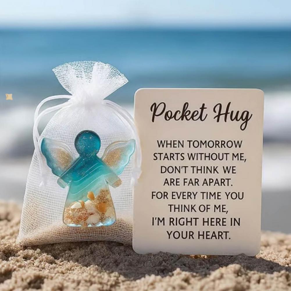 Resin Pocket Hug Pocket Hug Card Inspirational Pocket Hug Resin Token with Positive Card Mini for Emotional for Encouragement