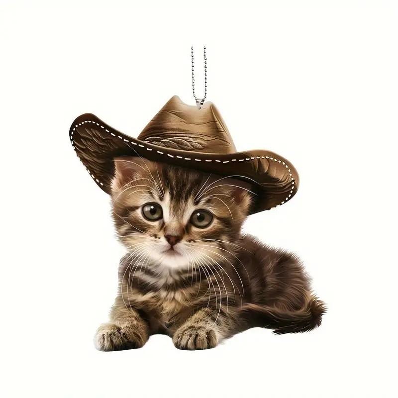 

Акриловый игривый кот подвеска для восхитительного украшения салона автомобиля