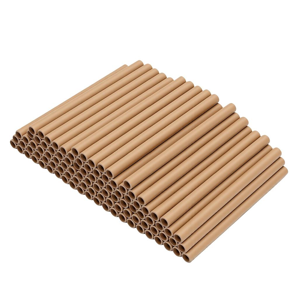 100Pcs Bee Tubes Mason Bee Paper Tube DIY Nesting Refills Inserts for Bee House Habitat Solitary