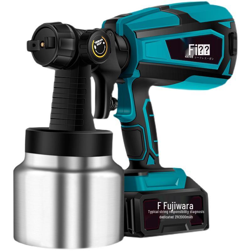 Accesorii Pistol de Vopsit Electric Fujiwara: Oale din aluminiu și plastic, Corp pistol, Duza, Miez ventil, Baterie litiu, Inel de etanșare, Corn de oaie, etc.