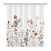 Floral Shower Curtain for Bathroom Vintage Flower Butterfly Waterproof Fabric Boho Bathtub Bathroom Curtain With Hooks 180x240