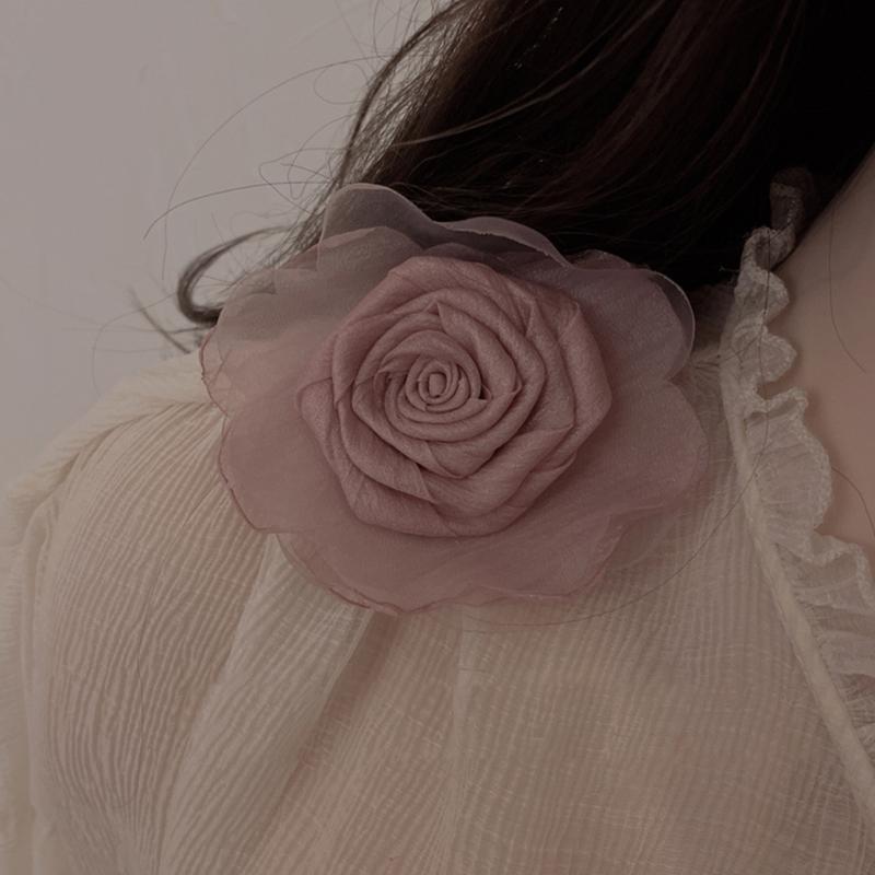 Elegant Flower Brooch Hair Clip Flower Hairpin Stylish Accessory Fashion Lapel Pin Headpieces Gift for Fashion Lover