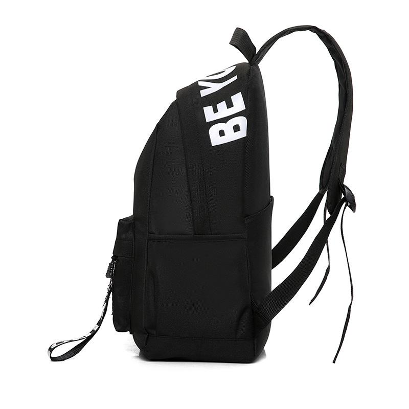 Large Capacity Student Backpack Sports Bag Female Book Bag Male Solid Color Waterproof Nylon Casual Backpack School Bag