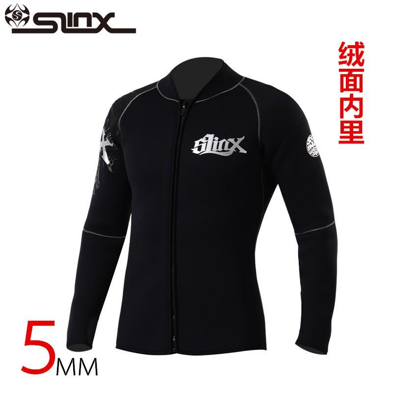 Diving Wetsuit 5mm Thick Neoprene Separate Suit With Fleece Lining Warmth Surfing Snorkeling Water Sports