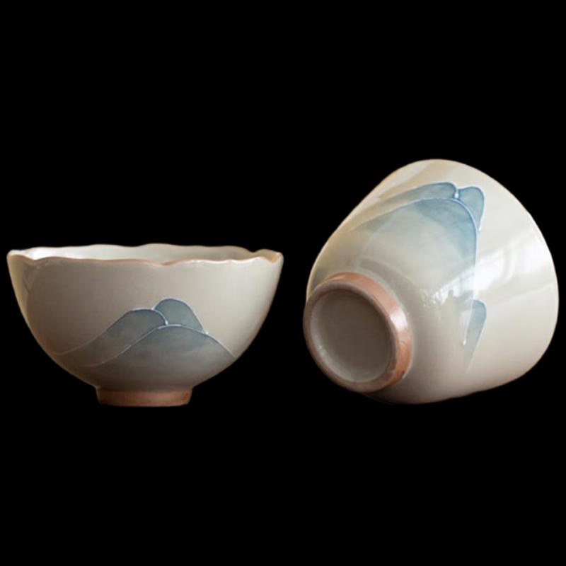 Dunhuang Art Hand-Painted Ceramic Tea Cup Gift Set