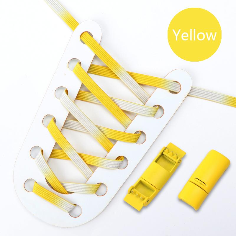 NO.8 Noile șireturi elastice cu gradient plat pentru pantofi sport, fără cravată șireturi din cauciuc pentru copii, sport pentru adulți, șnururi de pantofi cu dantelă rapidă leneș