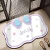 Ins Wind Bow Bathroom Bathroom Diatom Mud Floor Mat Living Room Entry Carpet Water Absorbent Non-slip Foot Mat