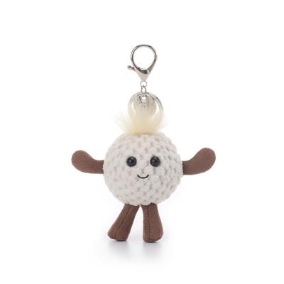 Apricot Lamb Golf Cute Soft Keychain Plush Toy, Perfect for Boys and Girls, Fits Kids Backpacks and Purses, 8cm