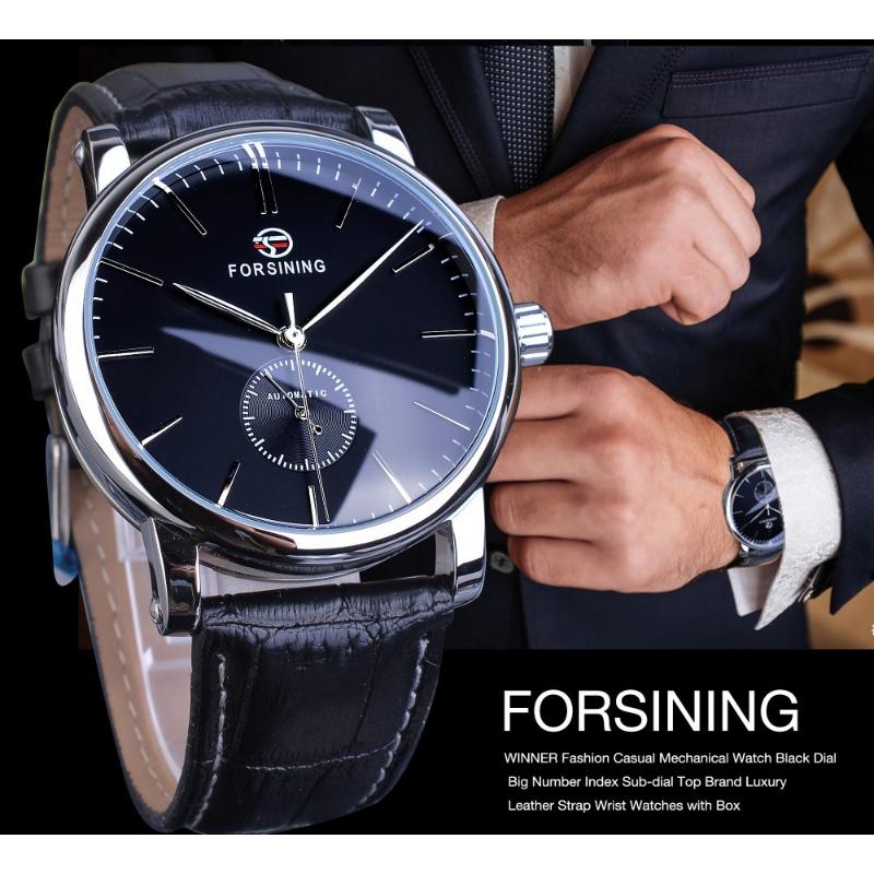Forsining Men's Fashion Casual Simple Mechanical Movement Mechanical Watch