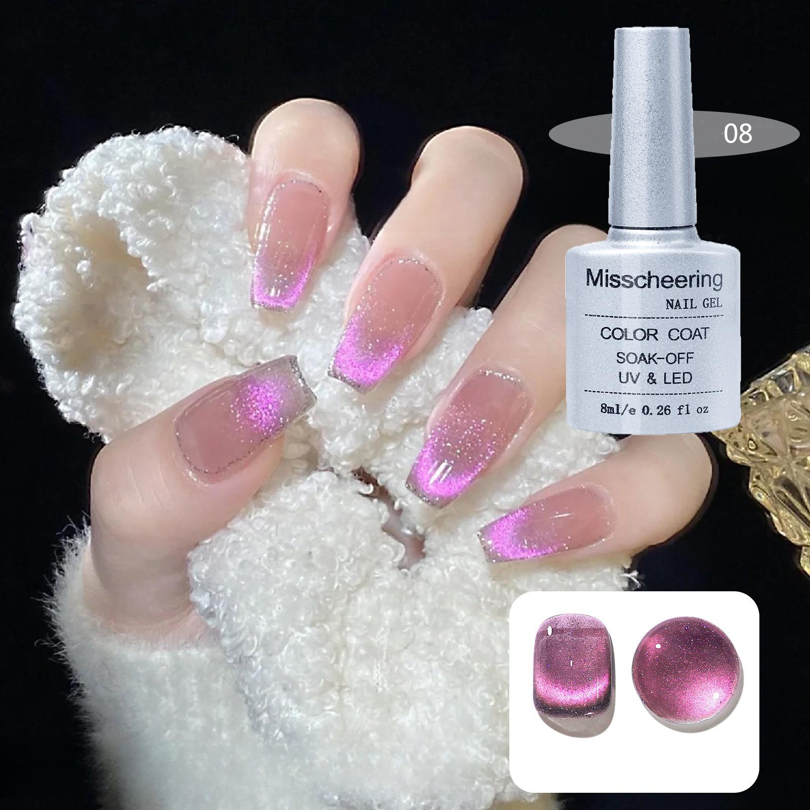 

8 мл кошачий глаз магнитный лак для ногтей лазерный магнит синий кристалл УФ-светодиодный лак для ногтей для арт-дизайна маникюра 08