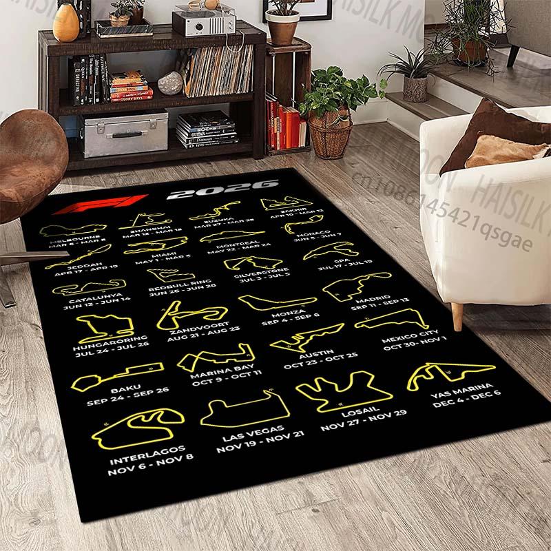 Multiple sizes Formula racing season Pattern Rug Carpets for Bedroom Living Room Sofa Mat Creative Door Mat Home Decor