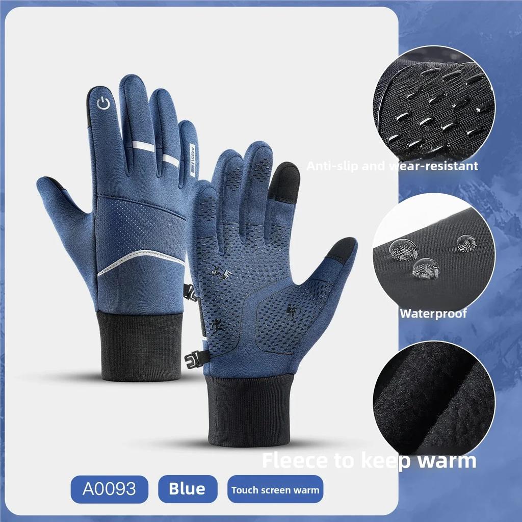 Unisex Touchscreen Waterproof Cold Proof Outdoor Gloves for Men Man Hiking Cycling Fishing Sports Winter Thermal Moto gear Glove