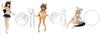 Hololive Summer Collection Swimsuit Figures Tokino Natsuiro and Shirakami Fubuki Set of 3 Vol.1 Sora, Matsuri, -