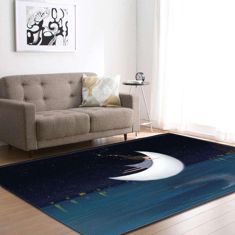 Small Fresh Painting Carpet Living Room Floor Mat