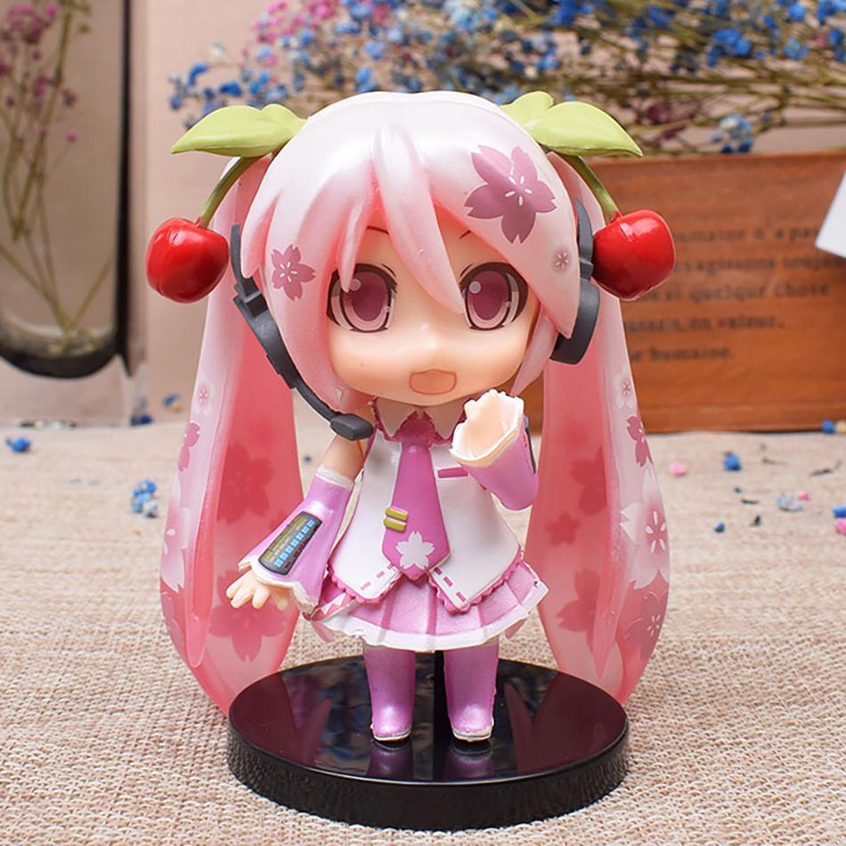 Anime Hatsune Miku Figure Mini Character Ornaments Cute And Charming Pink Green Hatsune Home Desktop Decoration Adult Toy Kid Birth Date Present