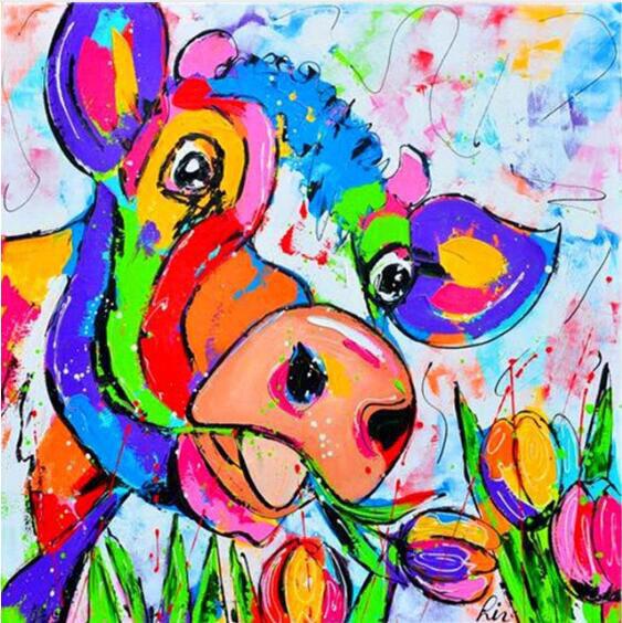 5d Diamond Painting Color Cow Chicken Ostrich Butterfly Picture Full Diamond Rhinestone Embroidery