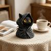 Hooded Cloak Cat Sculpture Decoration Cat Ornaments Cute Animal Mystical Cat Statue Home Decor