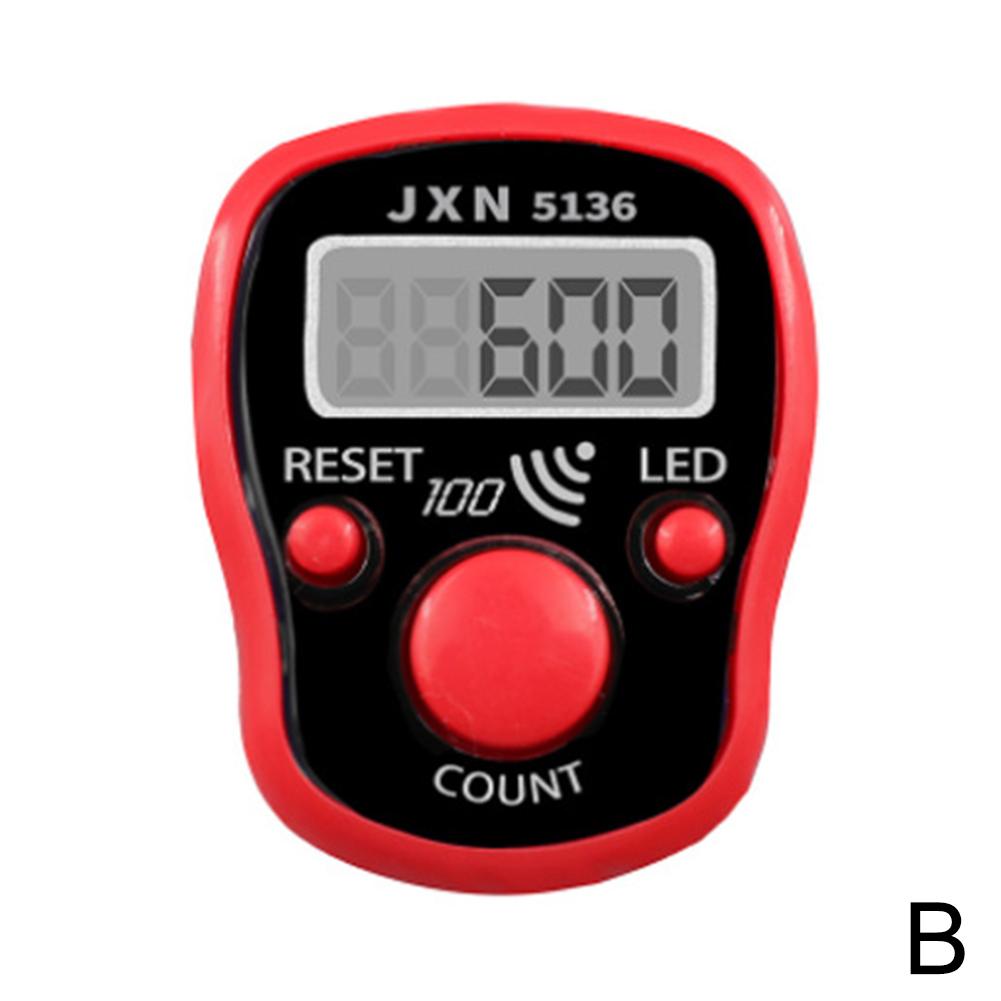 Compteur Électronique Portatif Tasbeeh Doigt Numérique Compteur de Perles Minuteur Affichage LCD Chiffres Tasbeeh Tasbih Compteur Manuel Clicueur