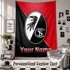Arazzo da Appendere alla Parete con Nome e Testo Personalizzati, Arazzo Decorativo SC Freiburg FC per Camera da Letto