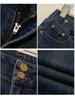Women's High-Waisted Micro-Flared Blue Jeans - Slimming, Loose, Horseshoe Style for Spring 2025.
