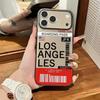 Soft Phone Case For Iphone 17 Pro Max Case Los Angeles Boarding Pass Iphone 16 13 12 14 11 15 Plus Silicone Shockproof Cover