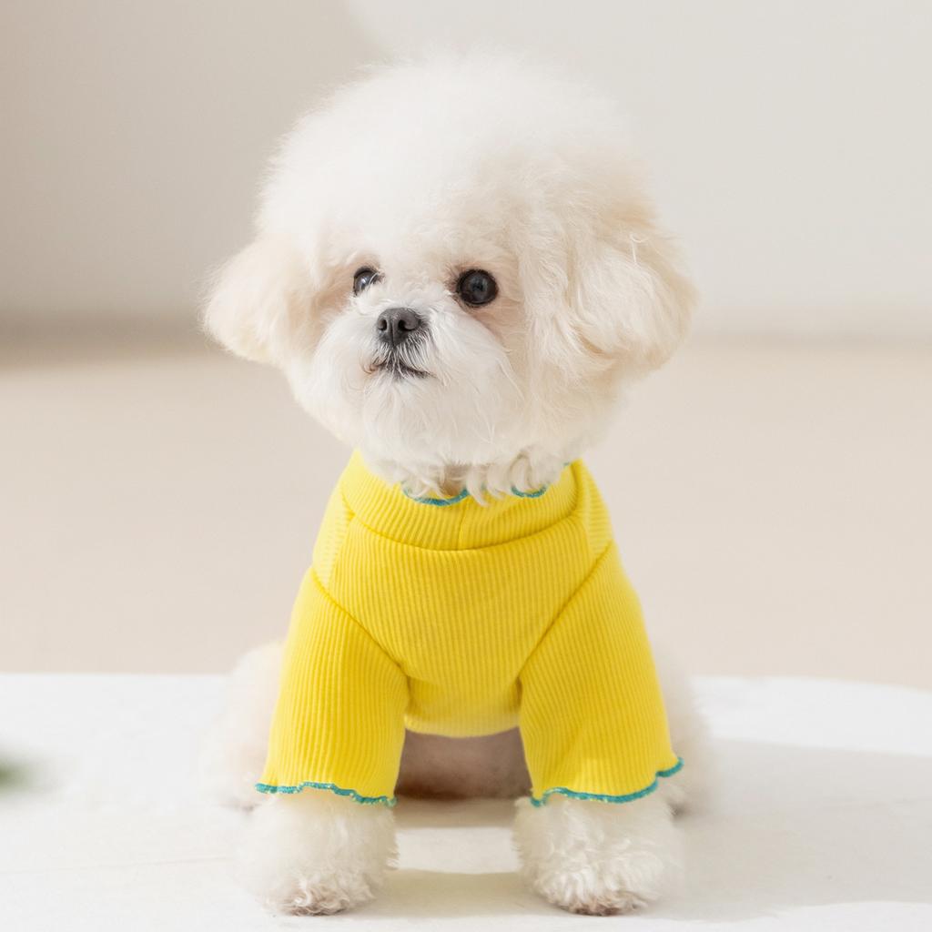 1Pcs Summer pet clothes casual afternoon tea home wear high-necked small dog dog cat clothes