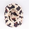 Western Cowboy Hat Jazz Style Retro Cow Pattern Printed Upturned Brim Hat Sunshade Sunscreen Mountaineering Hat