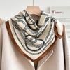 71 Series Neck Cashew Flower Square Scarf Silk Scarf Female Korean Version Versatile Literary and Retro Neck Protection Decorative Small Scarf