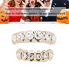 Upper Lower Shining Hip Hop False Teeth Set Halloween Festival Teeth Decoration Brace