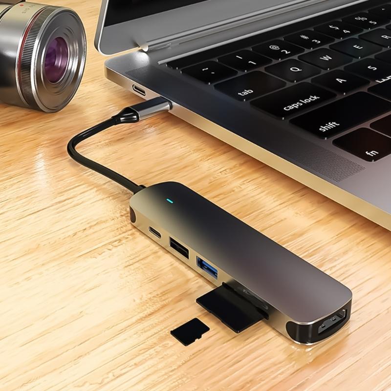 4/6Port USB C Expander USB3.0 Hubs Type C Splitter Type C Dock Multiports Adapter USB Expander for Phone Tablets