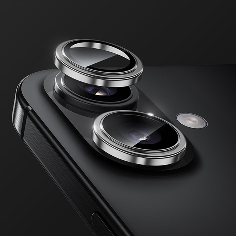 

BENKS 1 Set For iPhone 16 Plus/16 Corning Gorilla Glass Camera Lens Protector with Aluminium Alloy Frame Silver