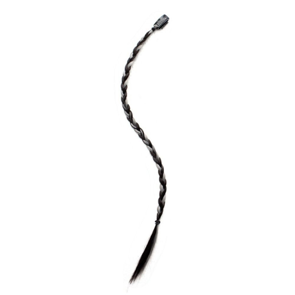 

Модные боксерские косички для волос, зажимы для висящих ушей, парик для волос, закрученные плетеные веревки для девочек серый