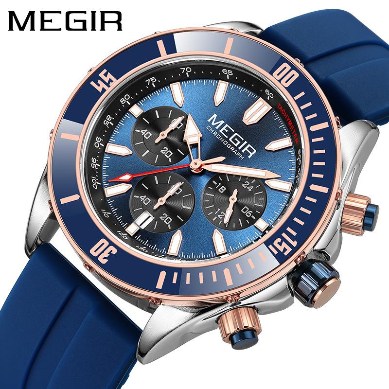 Steel Belt Silicone Belt Business Men'S Sports Luminous Watch 2226