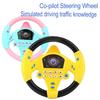 Simulation Copilot Steering Wheel Kid Simulate Driving Car Eletric Driving Vocal Toys with Lights Sound Vocal Musical Stroller